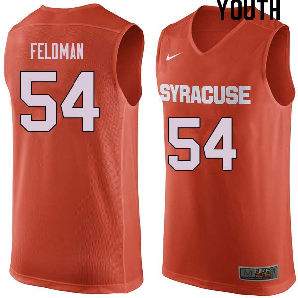 Youth #54 Ky Feldman Syracuse Orange College Basketball Jerseys Sale-Orange - Click Image to Close